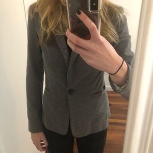 Express Grey Fitted Blazer